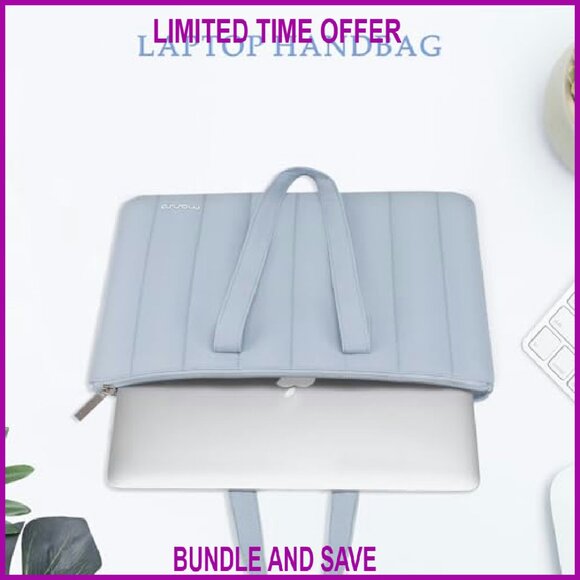 Vertical Quilted Laptop Tote Bag for 13-13.3 Inch Notebooks - Picture 5 of 8